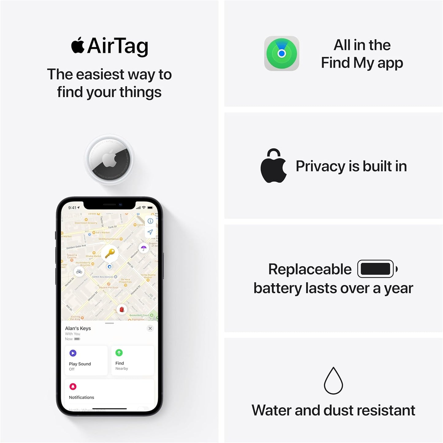 Airtag. Keep Track of and Find Your Keys, Wallet, Luggage, Backpack, and More. Simple One-Tap Set up with Iphone or Ipad