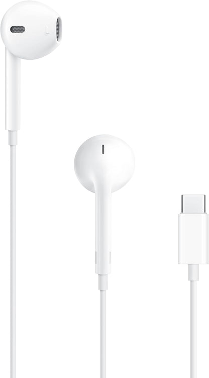 Earpods Headphones with USB-C Plug, Wired Ear Buds with Built-In Remote to Control Music, Phone Calls, and Volume